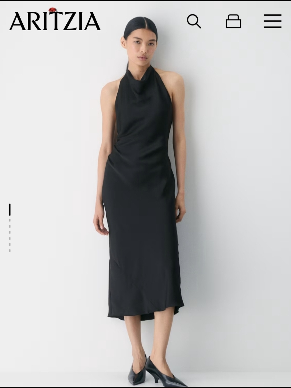Aritzia Babaton Audience Satin Halter 2 $158